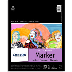 Artist Series Pro Layout Marker Pad, Foldover Binding, 50 Sheet, 11X14 inch, 1 Count