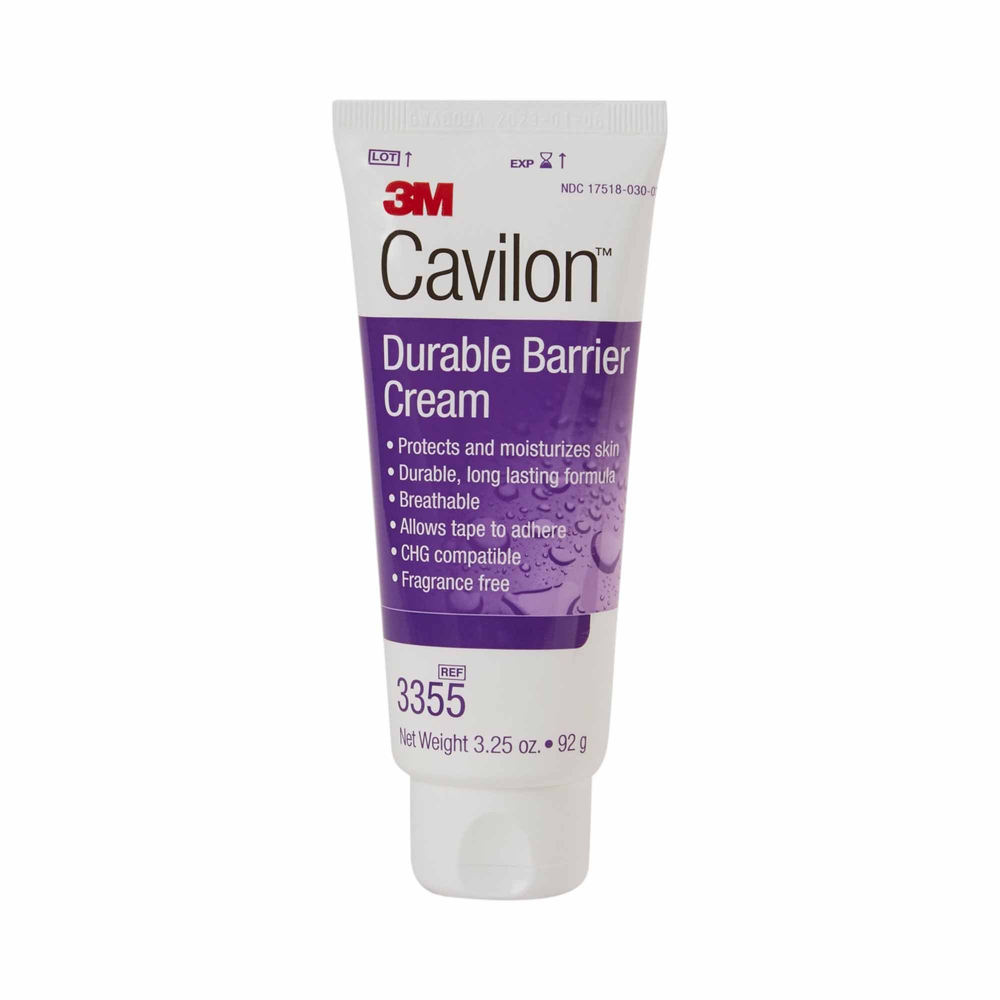 3M™ Cavilon™ Barrier Cream, Unscented, Hypoallergenic, 3.25-ounce Tube