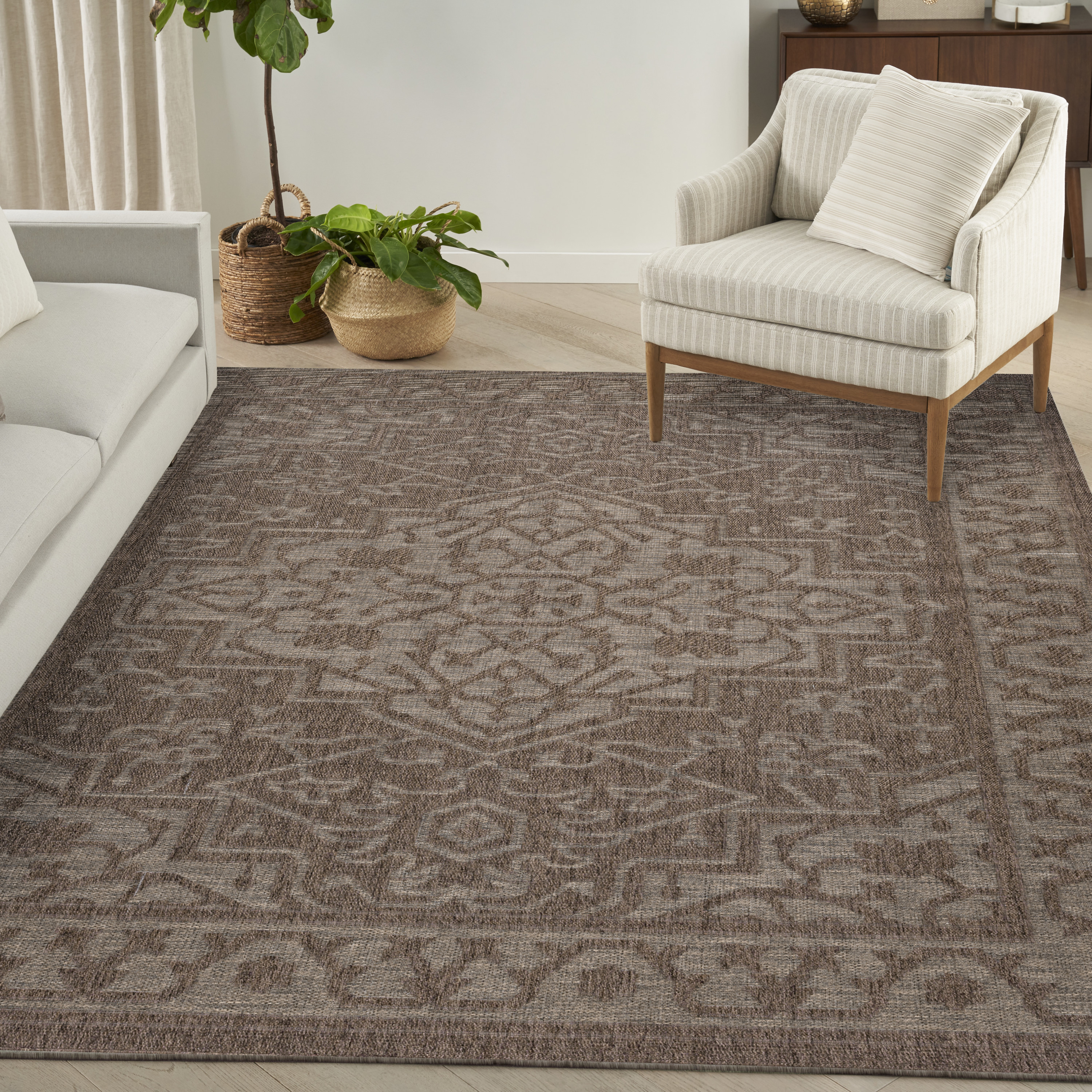 Nourison Tulum 8' x 10' Brown Outdoor Rug