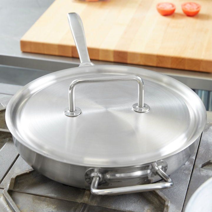 12 ½-inch Intrigue® stainless steel frying pan in natural finish