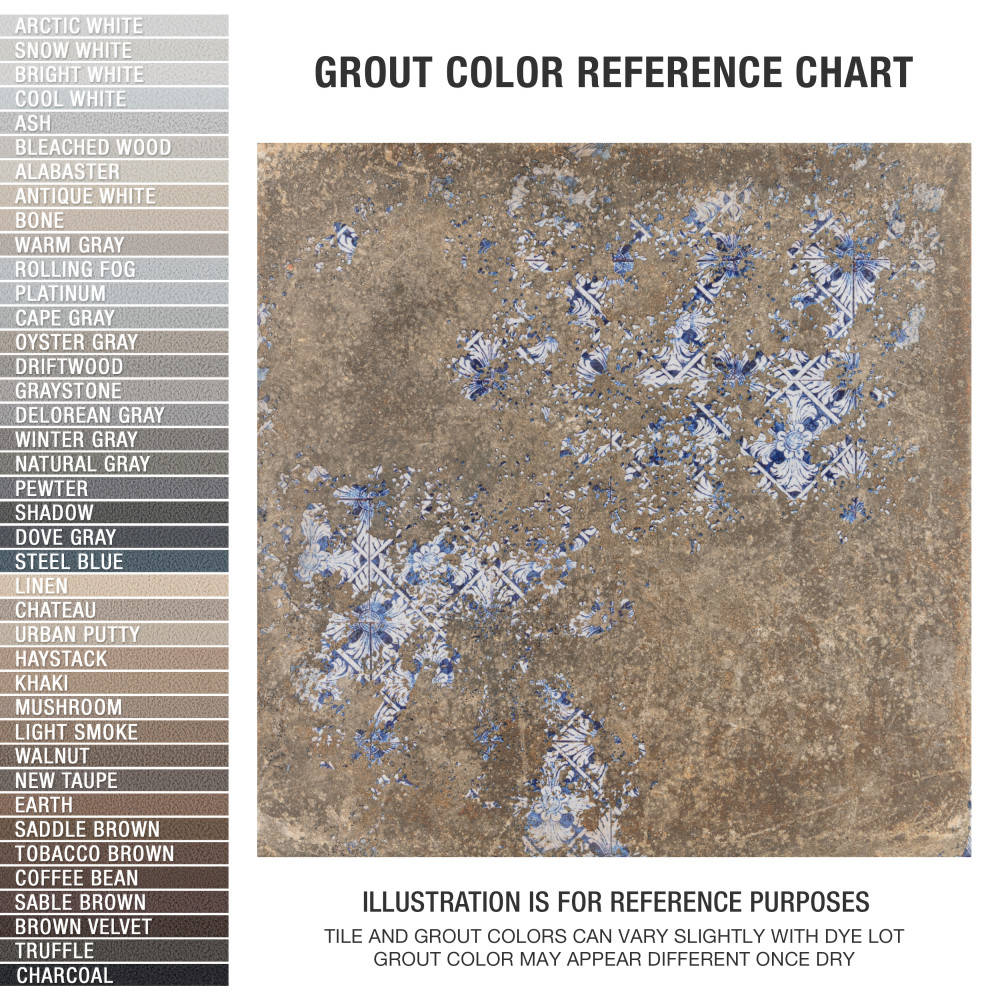 Antigua Deco Terra 13 in. x 13 in. Porcelain Floor and Wall Tile