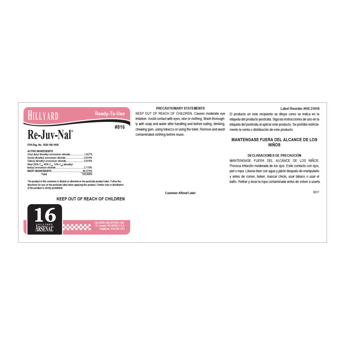 REJUVNAL LABEL #16