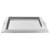 Small square stainless steel serving tray