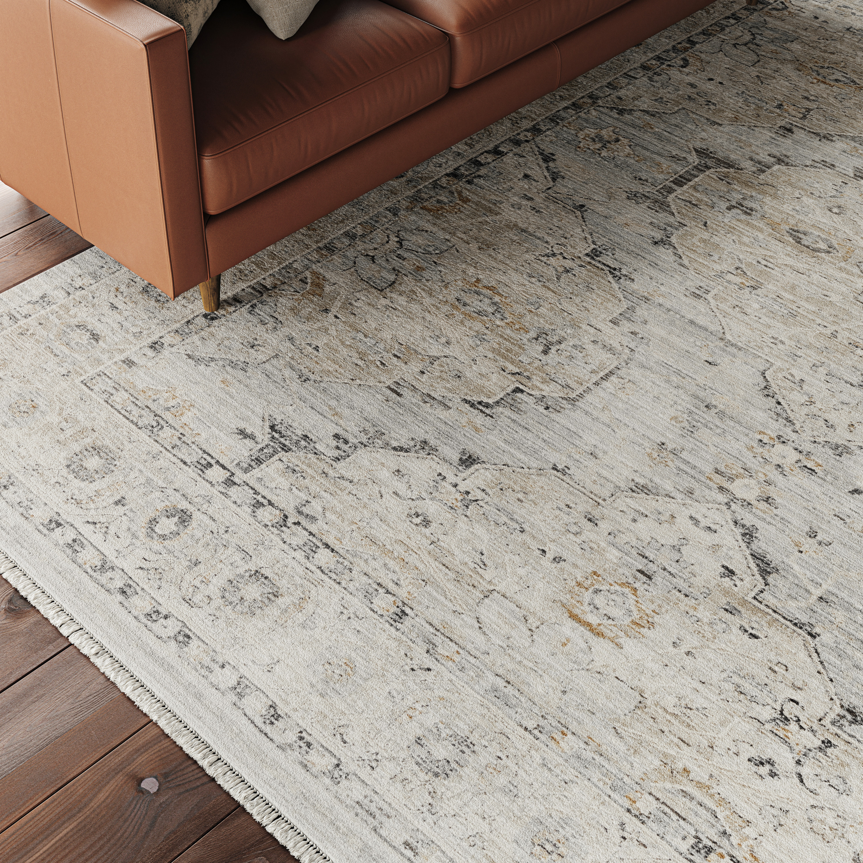 Nourison Lynx 12' x 15'9" Light Blue Vintage Indoor Rug
