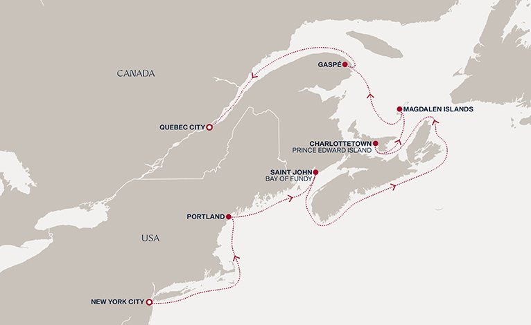 Itinerary map