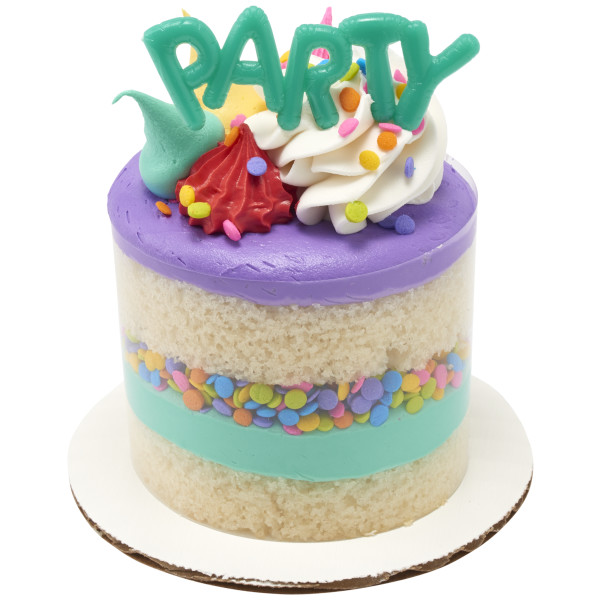 Mini Bright Balloon Words Cupcake Layon
