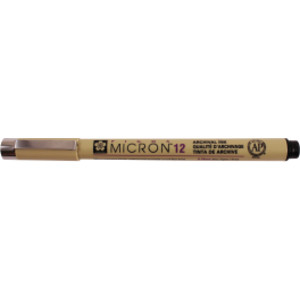 Pigma Micron Pen, Black, 0.70mm Size 12