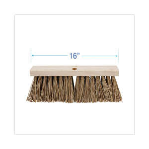 Boardwalk, 16in, Street Broom Head, Palmyra Bristles, Brown