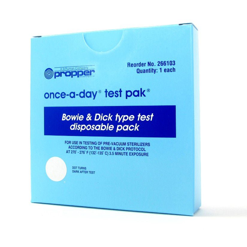 Propper Manufacturing TEST PACK, BOWIE DICK ONCE A DAY B&D BLU 5"X5"