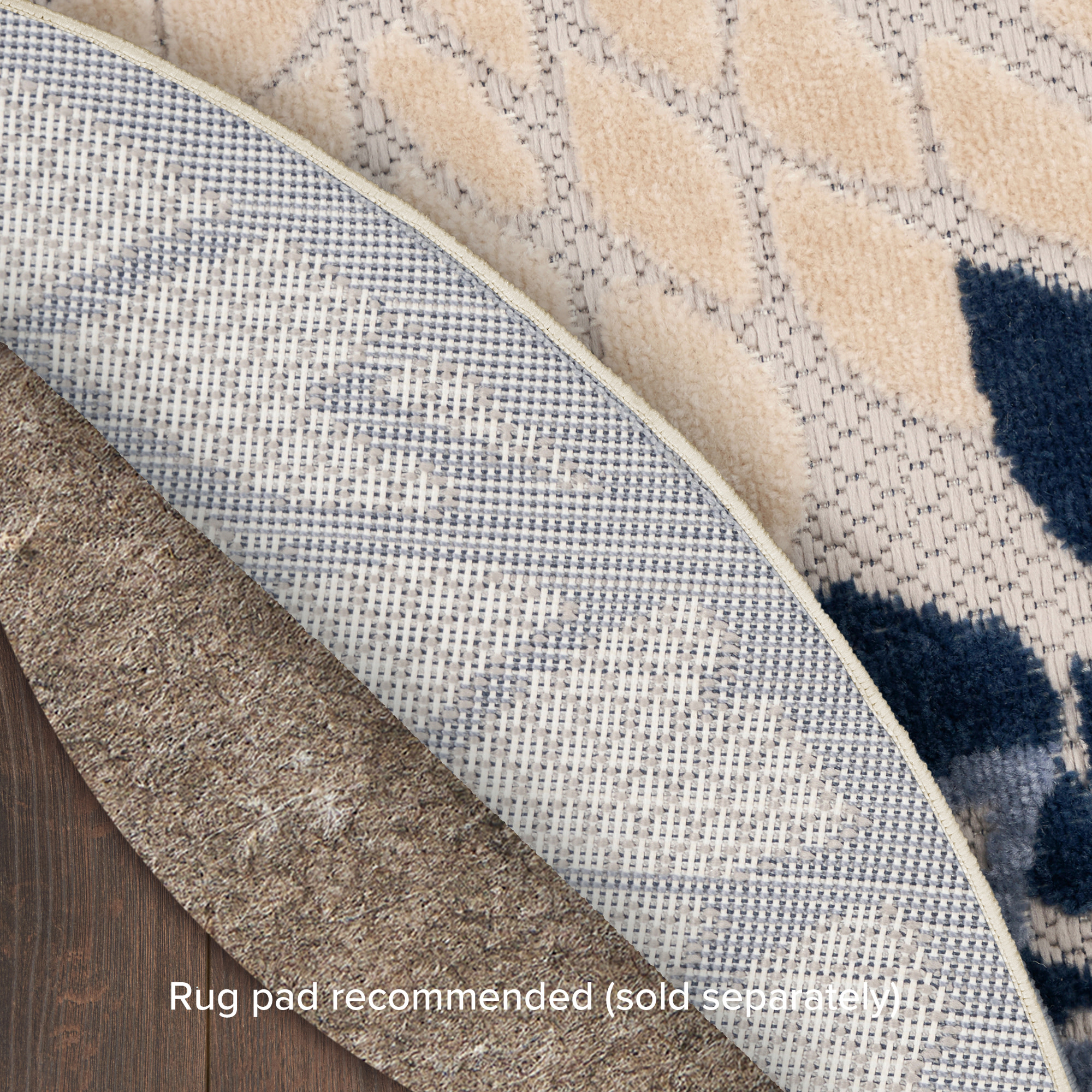 Nourison Aloha 5'3" x Round Blue Multicolor Tropical Rug