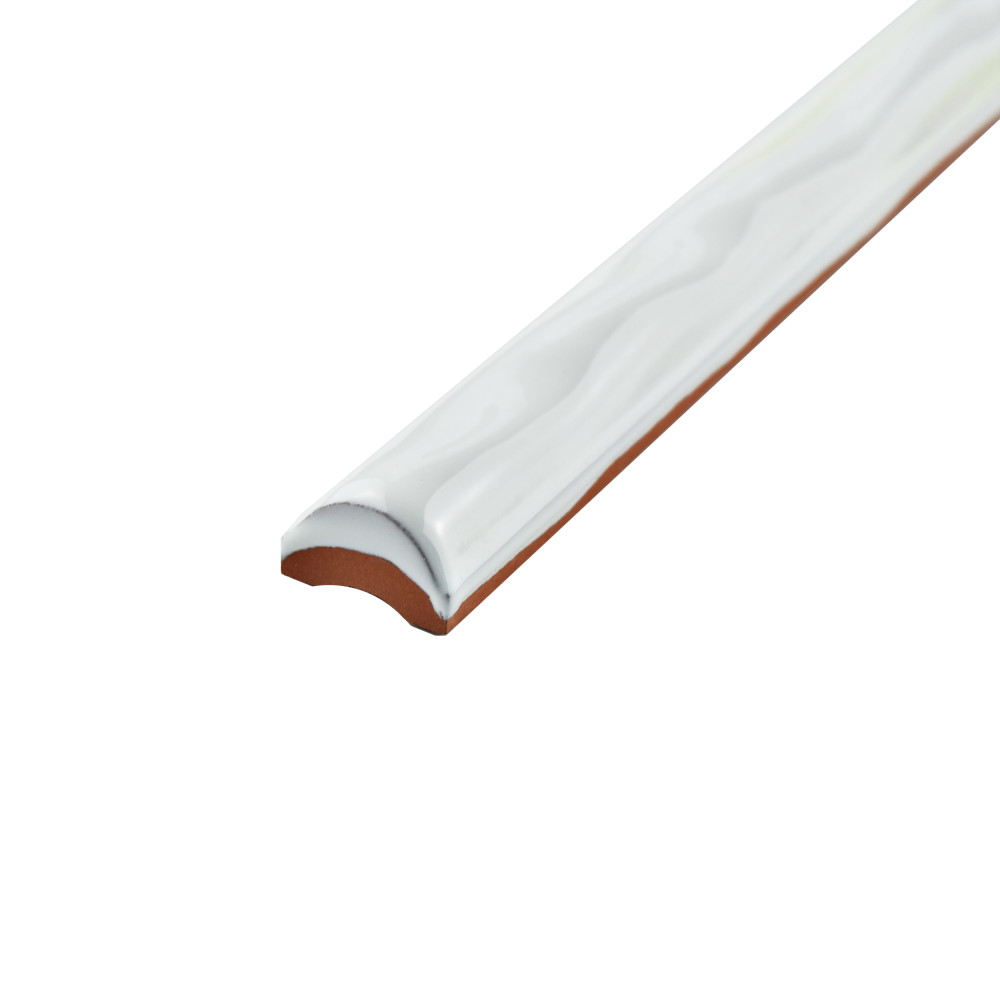 Rugosa Blanco 7/8 in. x 7-7/8 in. Ceramic Wall Trim