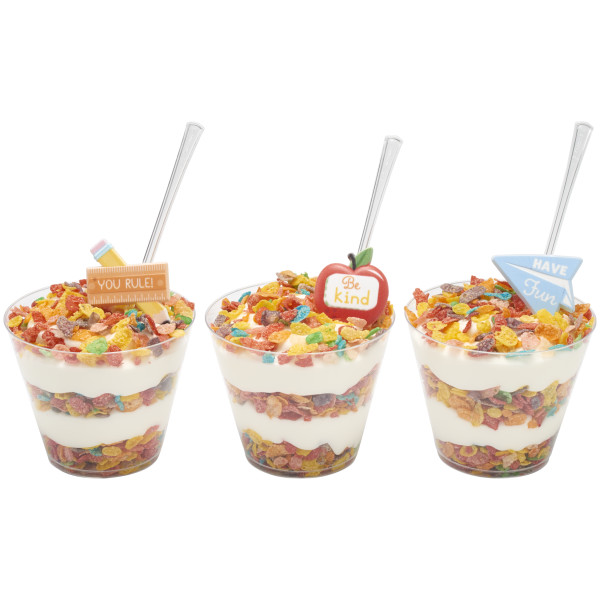 School Rules Icons Cupcake Rings