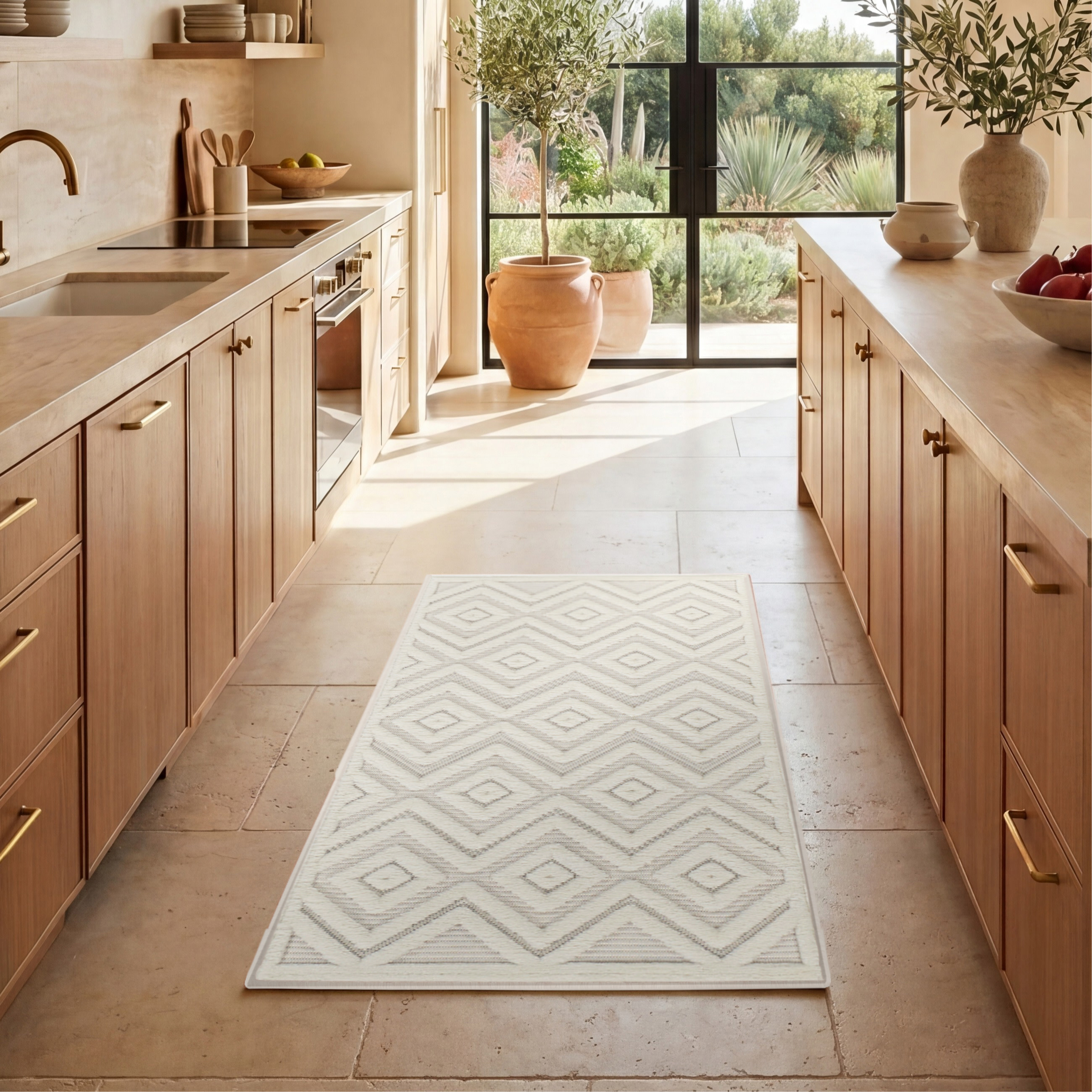 Nourison Versatile 2' x 4' Ivory White Modern Rug