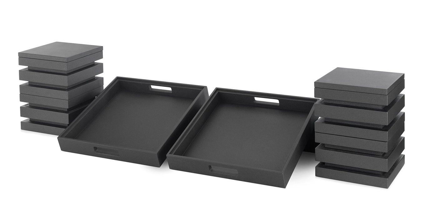 Dos bandejas 40x40 cm Presentación Kit CUBIC