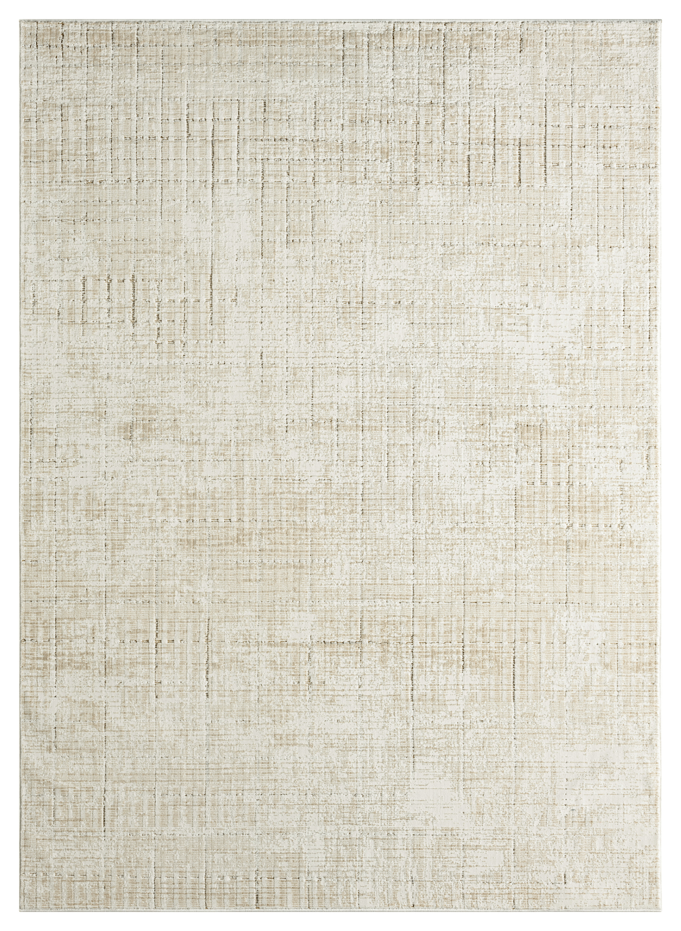 DKNY Grand Street 5'3" x 7'3" Ivory Beige Modern Indoor Rug