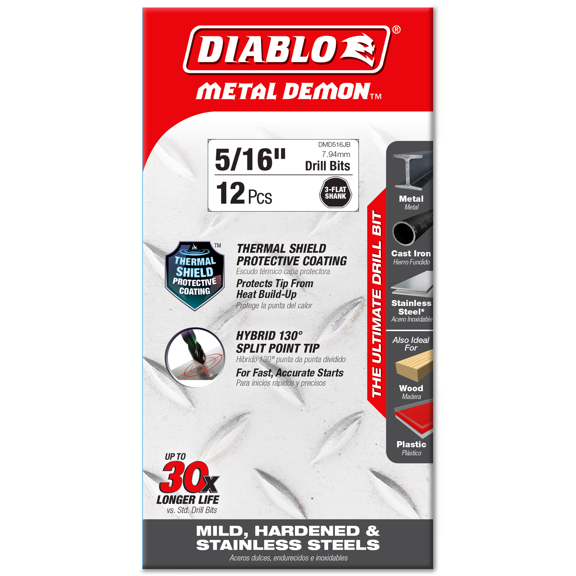 Diablo 5/16 in. Metal Demon Drill Bit for Mild, Hardened and Stainless Steels in its retail packaging, ready for the job box or tool bag