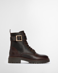 Heidi Commando Boots Classic Brown