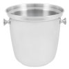 6-quart stainless steel wine bucket in mirror and satin finish with handles