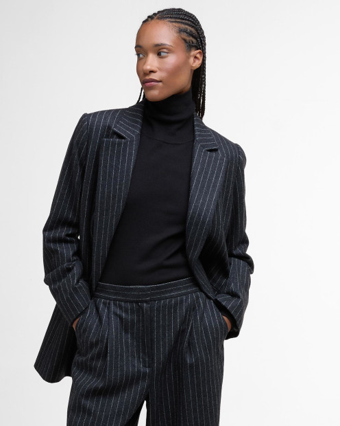 Antonia Double-Breasted Blazer Charcoal
