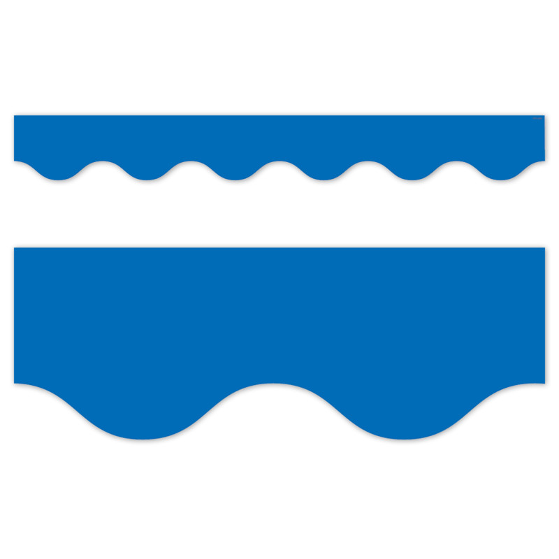 Core Decor Blue Wavy EZ Border, Bulletin Board Border, 48 Feet