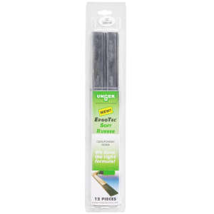Unger, ErgoTec® Soft Replacement, 12", Black, Rubber Squeegee