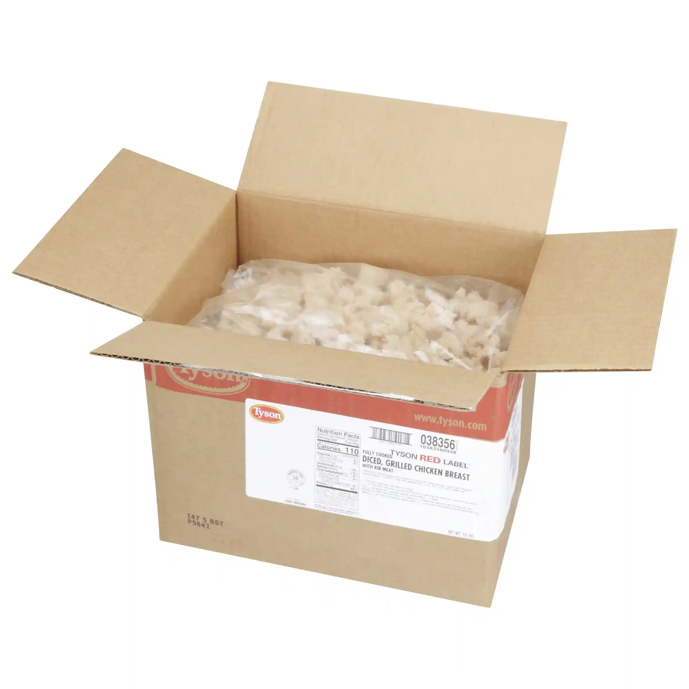 Tyson Red Label® Fully Cooked Unbreaded Grilled Diced Chicken Breast, 0.5"_image_4
