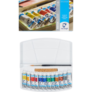 Watercolor Plastic Pocket Box, 12x10mL, General Selection