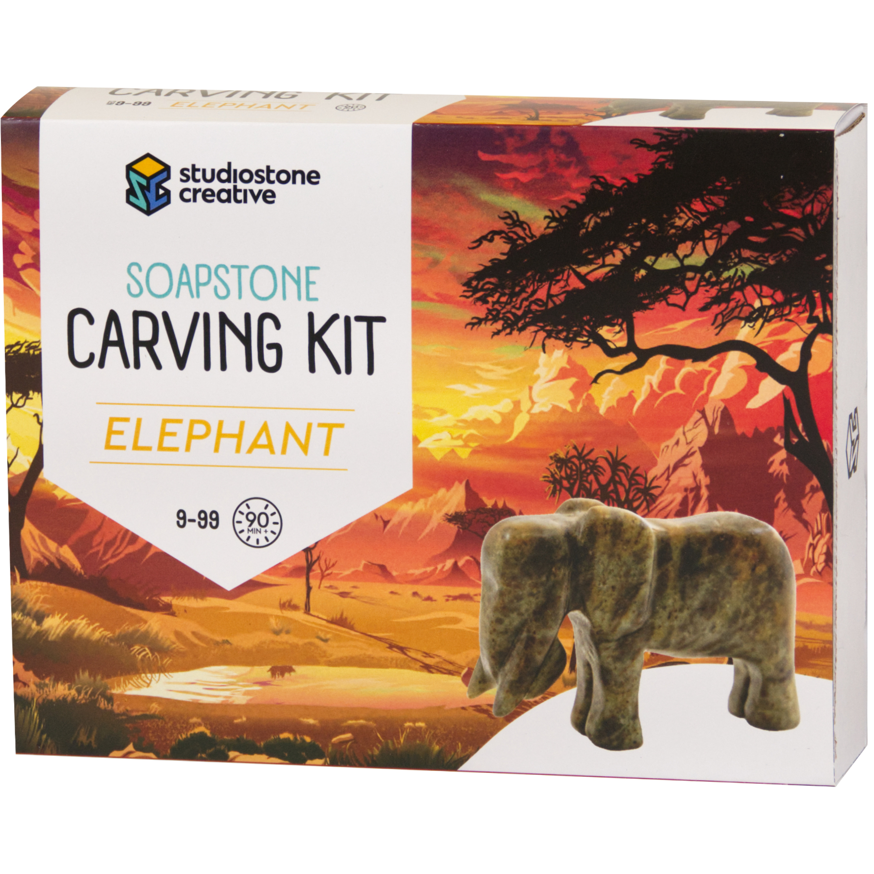 Studiostone Creative Elephant Soapstone Carving Kit image number null