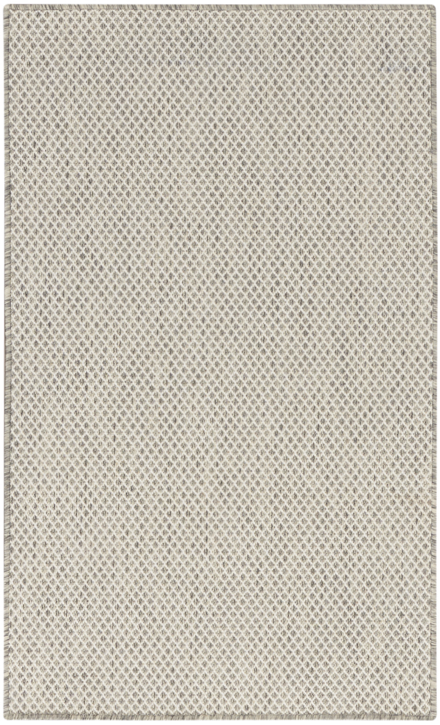 Nourison Courtyard 3' x 5' Ivory Silver Modern Rug