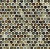 Tozen Copper 3/4″ Penny Round Mosaic Silk