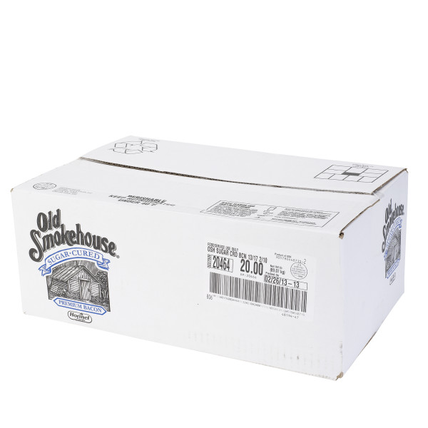 OLD SMOKEHOUSE(r) Bacon, Original, 13/17 slice, 2/10 lb . C1RA - Front Right Closed Case (Hi Res)