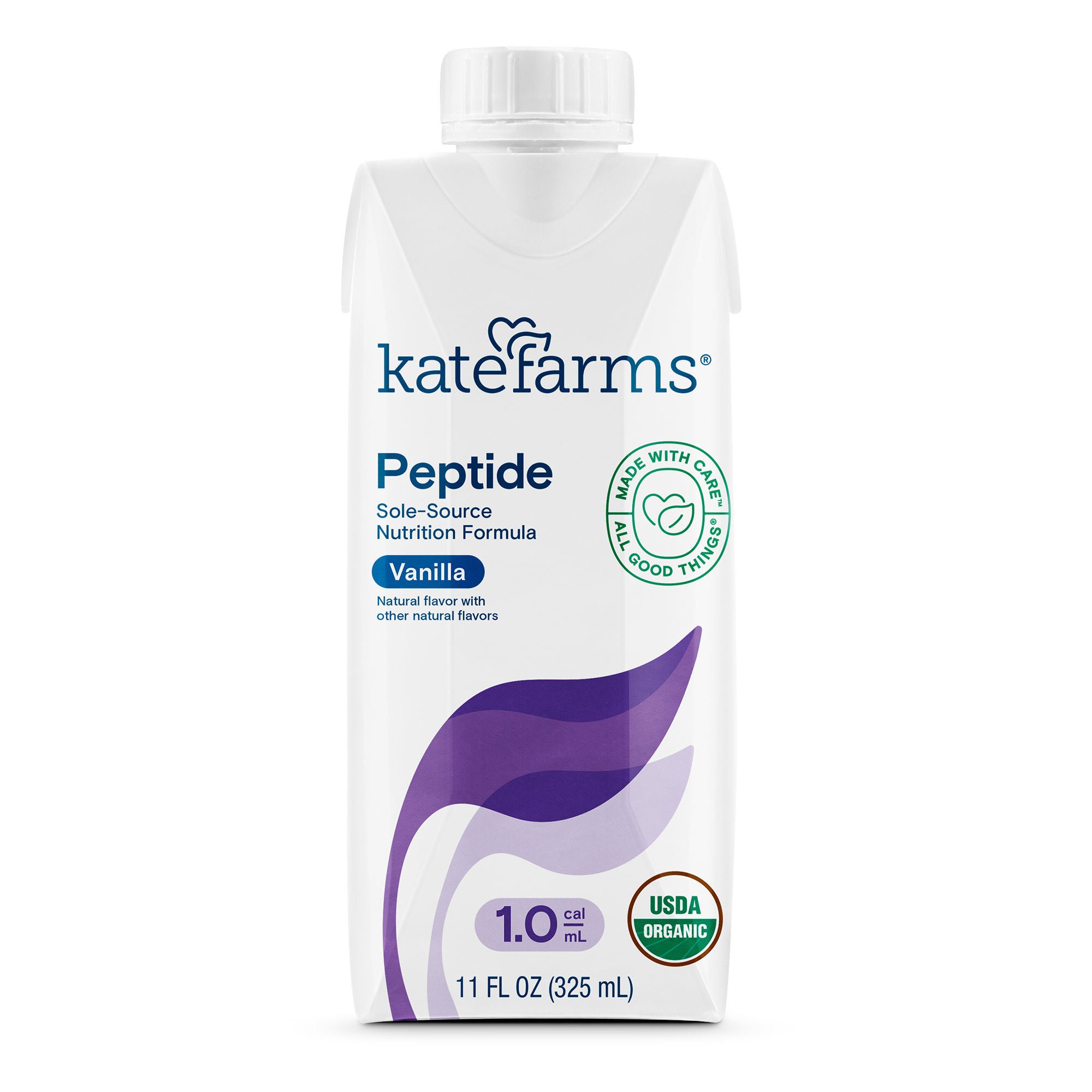 Kate Farms® Peptide 1.0 Vanilla Sole-Source Nutrition Formula, 11-ounce Carton