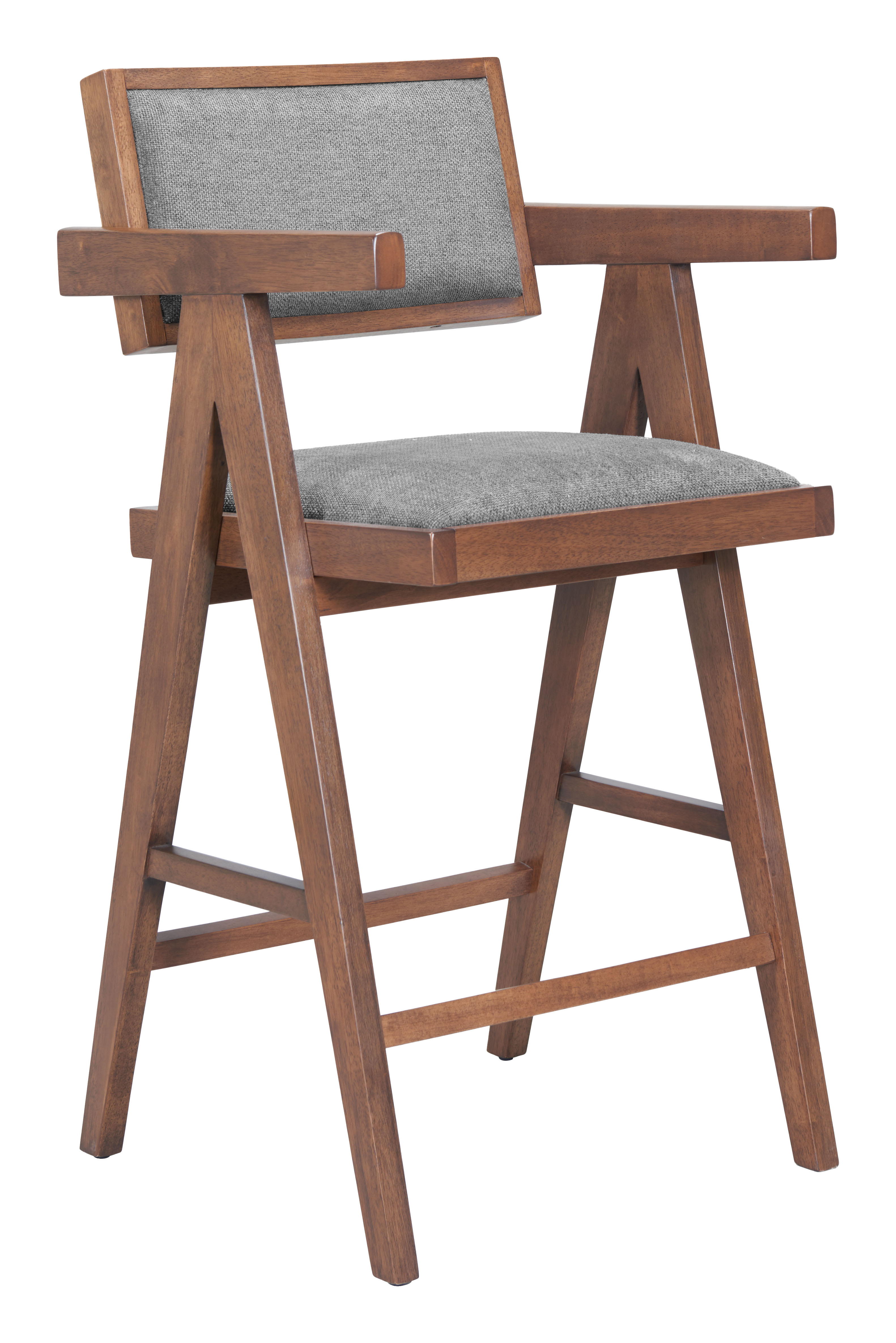 Delhi Counter Stool (Set of 2) Gray & Walnut product image
