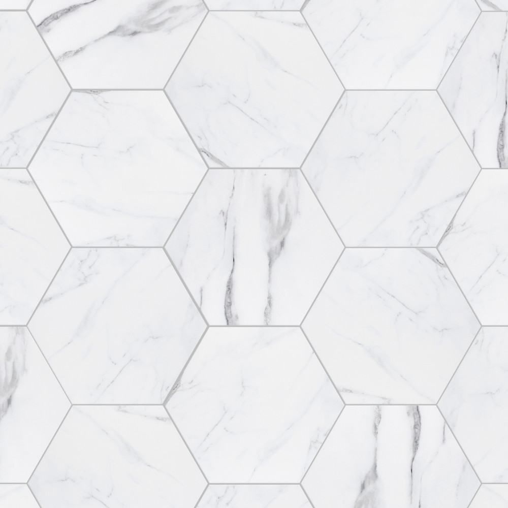 Marbilia Hex Venato with Biotech 11 in. x 13 in. Porcelain Floor and Wall Tile