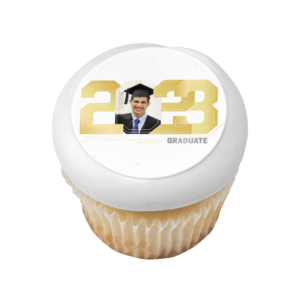 Gold 2023 Graduate PhotoCake® Edible Image® Frame
