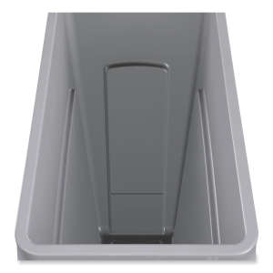 Rubbermaid Commercial, Vented Slim Jim, 23 gal, Resin, Gray, Rectangle, Receptacle