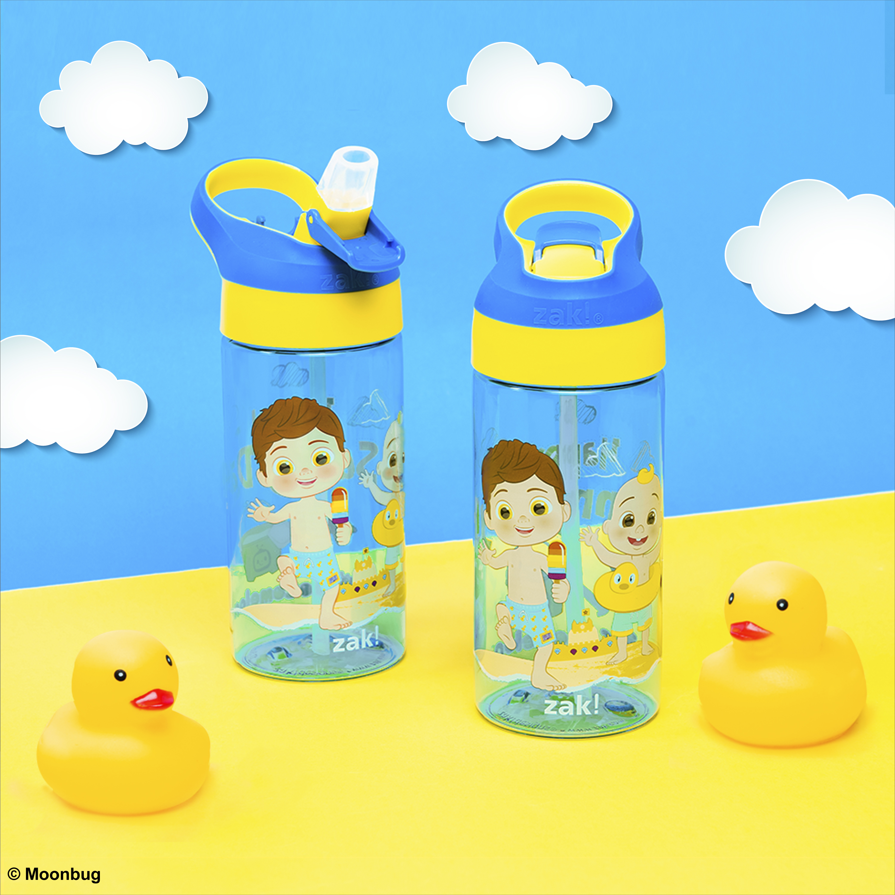 CoComelon 17.5 ounce Water Bottle, Happy, Sunny Day!, 2-piece set slideshow image 4