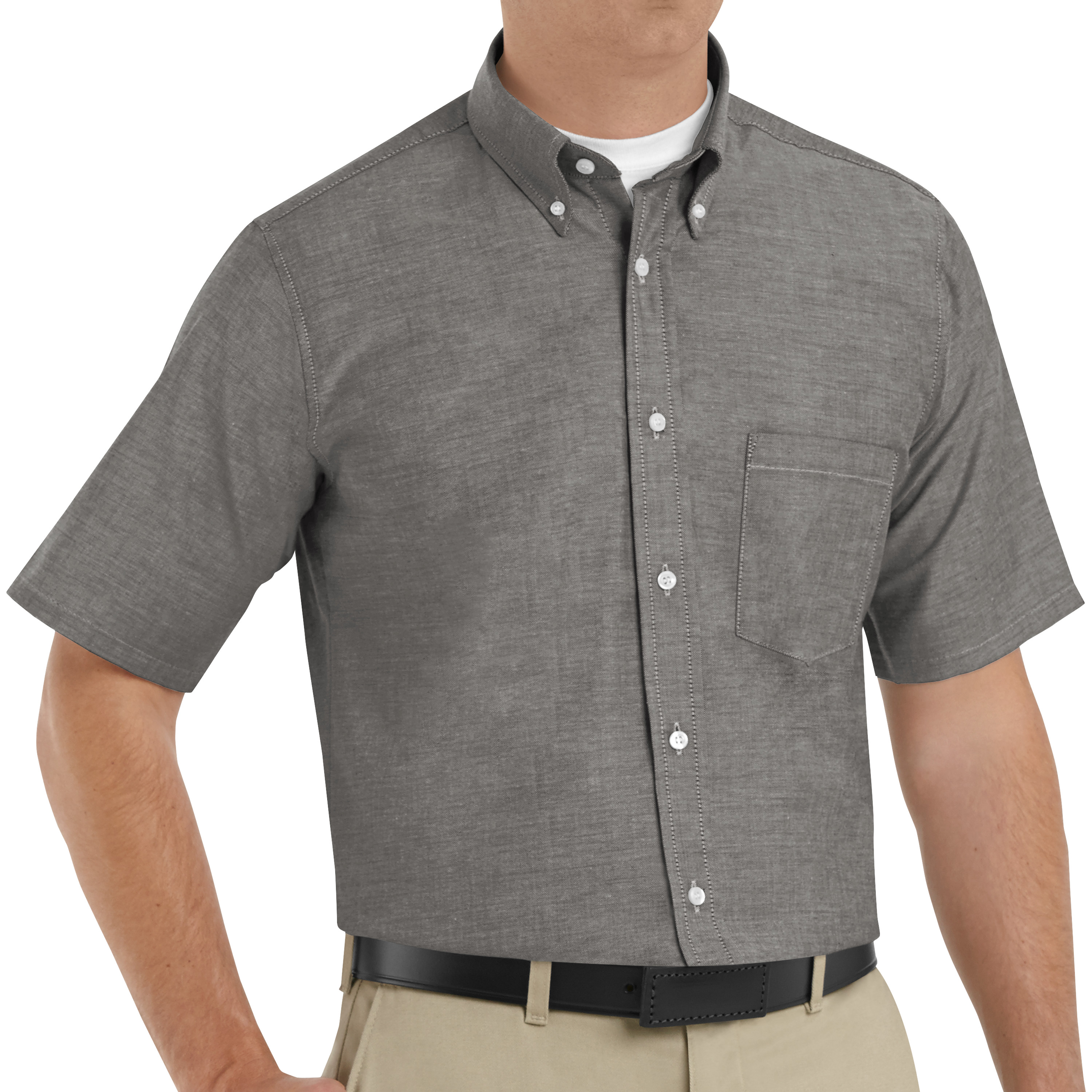 Camisa de vestir Oxford ejecutiva de manga corta Red Kap para hombre - Imagen 11 de 14