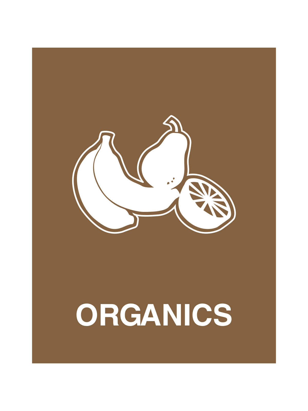 WASTE WATCHER – Sign – Organics – Brown
