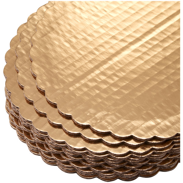 8" Round Gold Cake Board