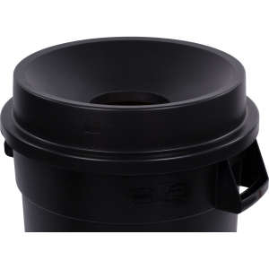 Carlisle, Bronco, Round, Polyethylene, 32 gal, Black, Receptacle Lid