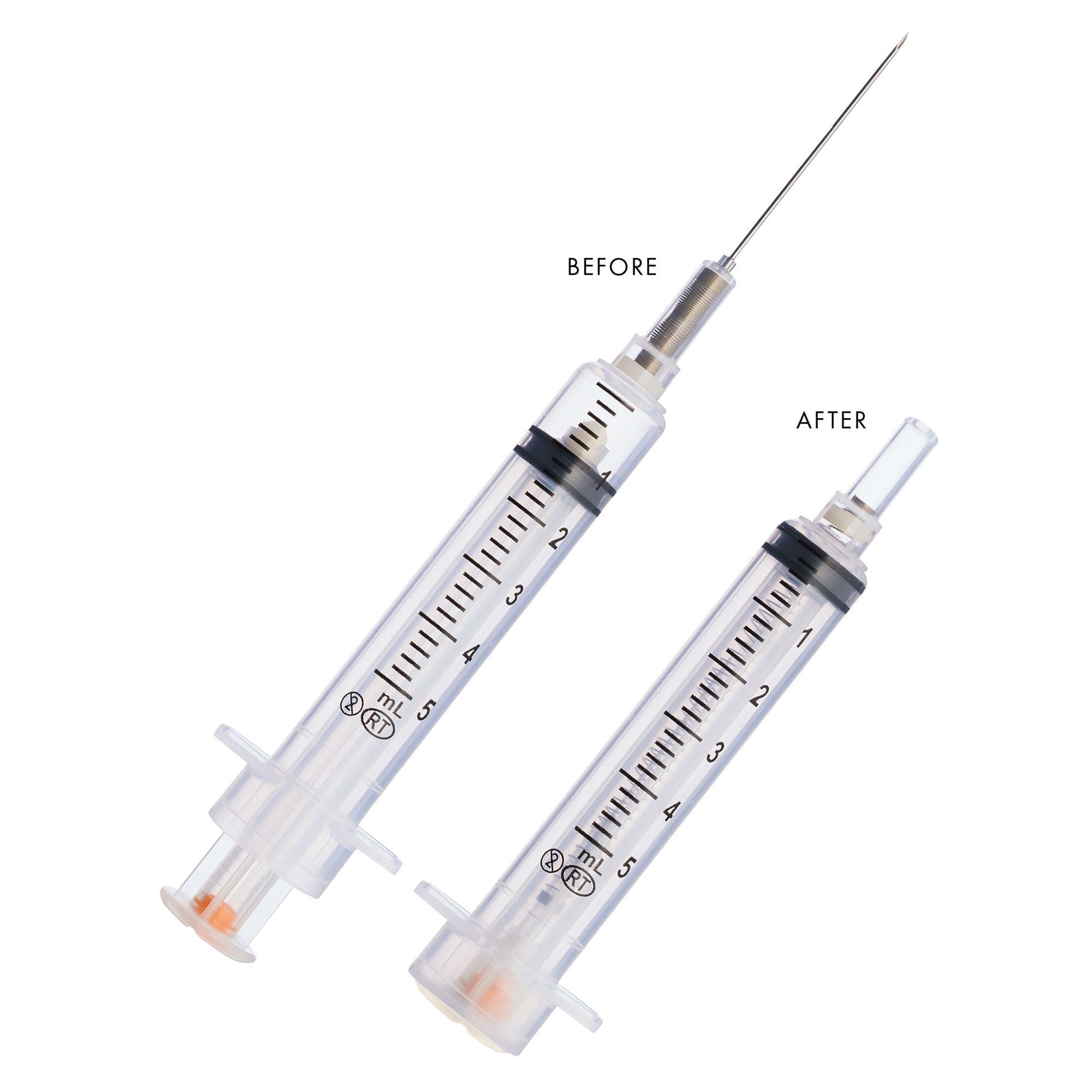 VanishPoint® Syringe with Hypodermic Needle, 25 Gauge, 1-1/2 Inch Needle Length