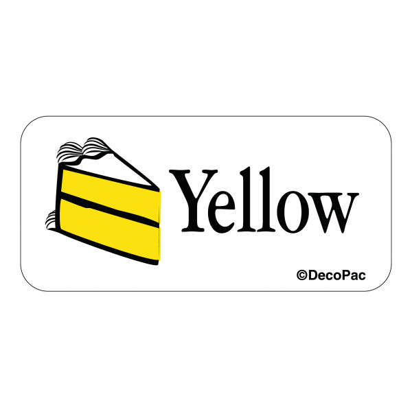 Yellow Label PhotoCake® Edible Image® Merchandising Label