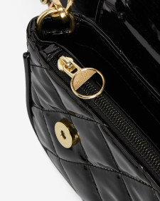 Soho Mini Quilted Crossbody Bag High Shine Black