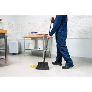 CSM4688403, Carlisle, Sparta, 9in, Duo-Sweep Unflagged Warehouse Broom w/ 48in Metal Handle, Polypropylene Bristles, Black