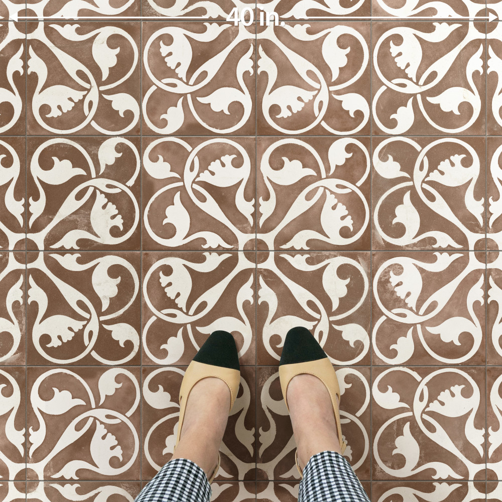 Kings Nouveau Ruby 17-5/8 in. x 17-5/8 in. Ceramic Floor and Wall Tile