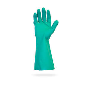 Impact, Safety Zone®, General Purpose Gloves, Nitrile, 15.0 mil, Powder Free, L, Green