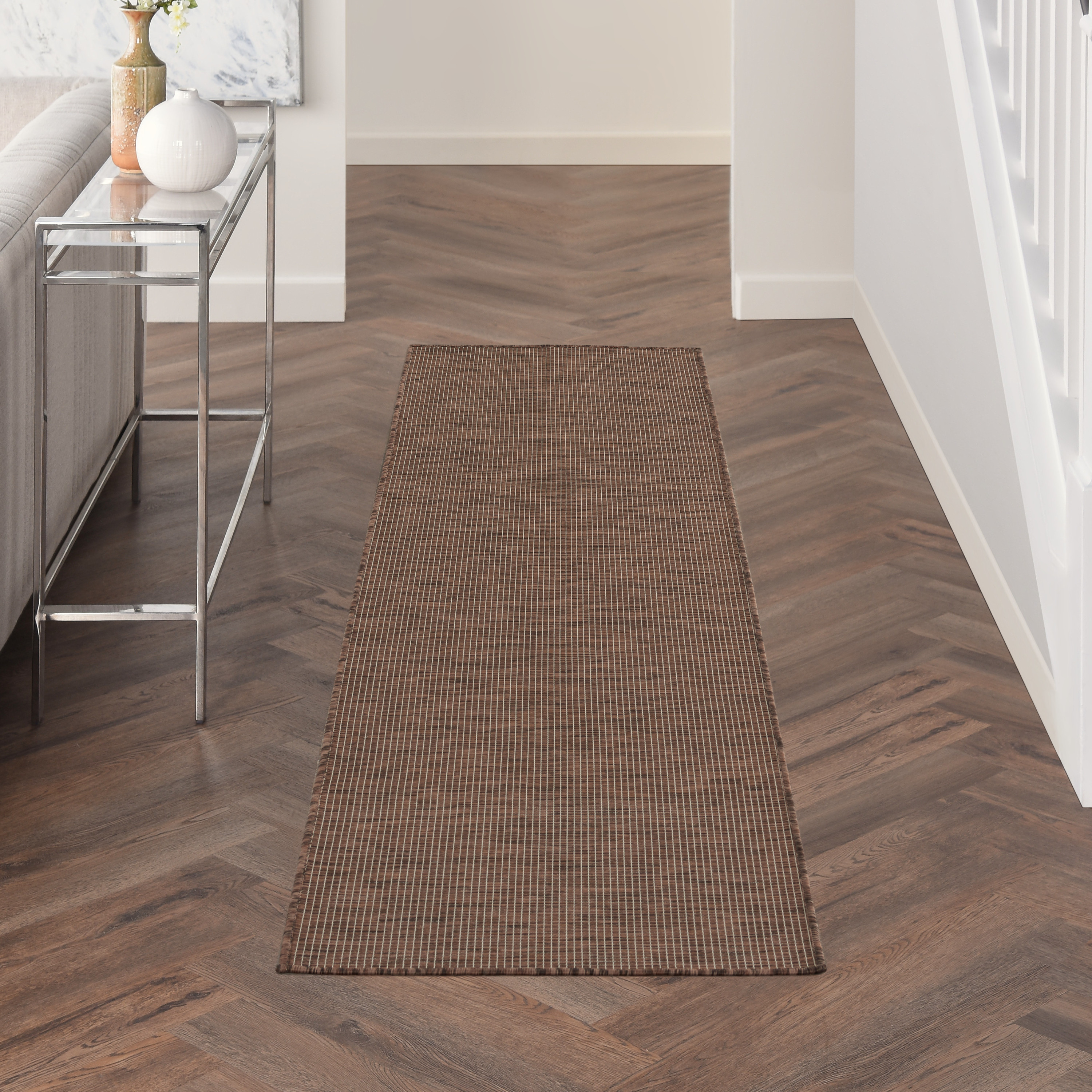 Nourison Positano 2'2" x 8' Natural Modern Rug