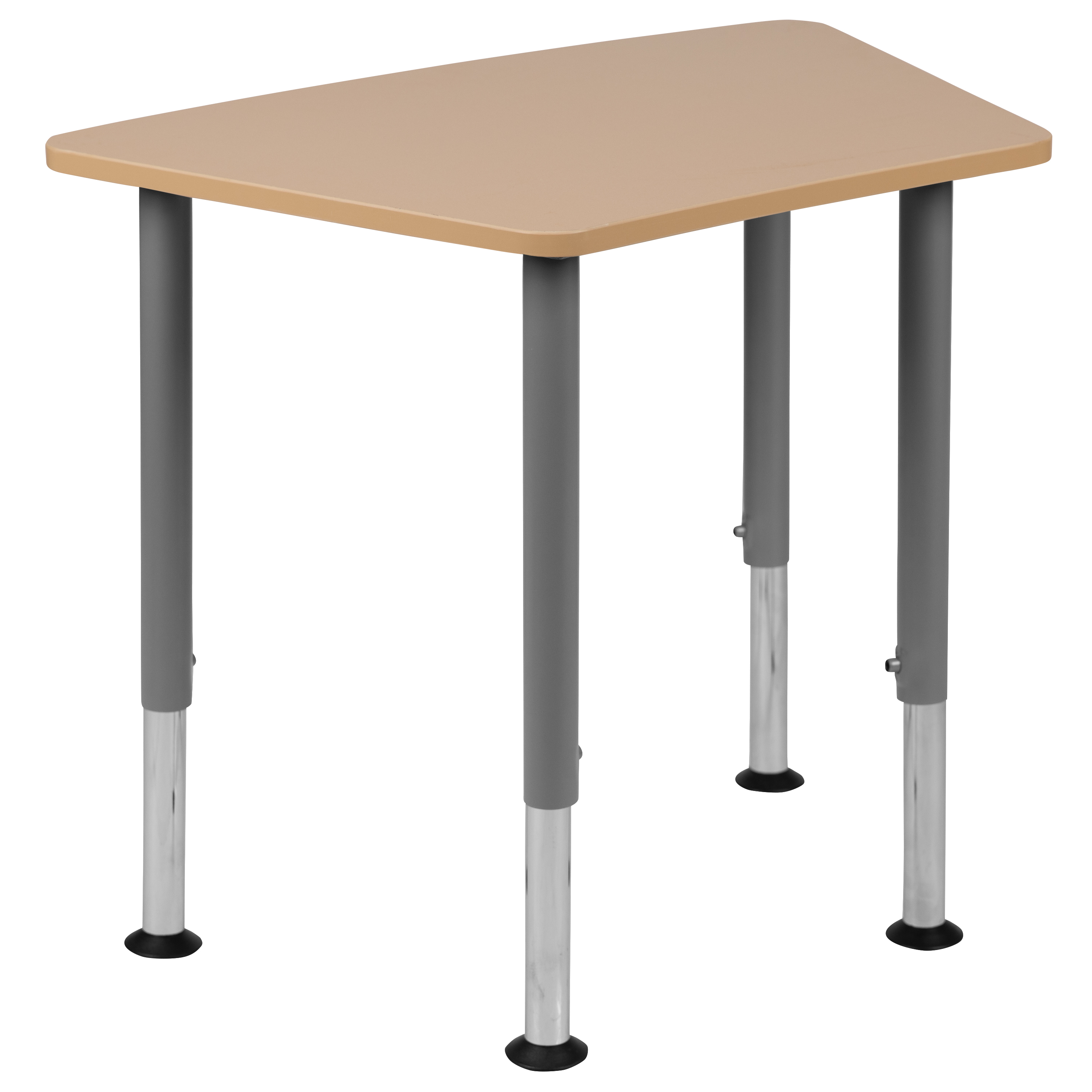Billie Hex Natural Collaborative Student Desk (Adjustable from 22.3" to 34") ...