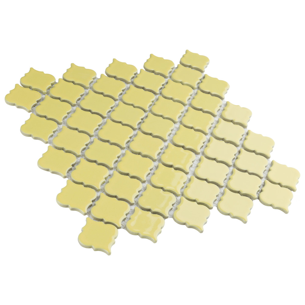 Hudson Tangier Vintage Yellow 12-3/8 in. x 12-3/8 in. Porcelain Mosaic Tile